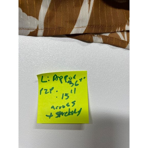 Brown &‎ White Floral Sleeveless Ruffle Hem Dress By Paisley S Small - Picture 8 of 8